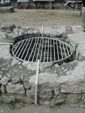 DIDYMA: The sacred well at the center of the site is not too attractive at present, but at least visitors won't fall in.