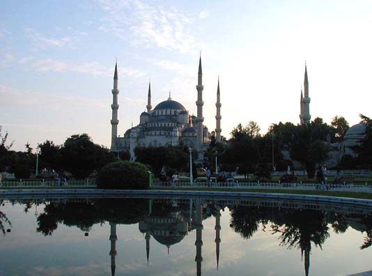 BLUE MASQUE: The Blue Mosque was designed by Sedefkar Mehmet Agha and built at the orders of Sultan Ahmet I in the 17th century. His goal was to rival the beauty of the nearby Hagia Sophia. Multiple minarets are not rare in Ottoman Turkish architecture, but the Blue Mosque is unusual in having six. Its proper name is "Sultan Ahmet Mosque."