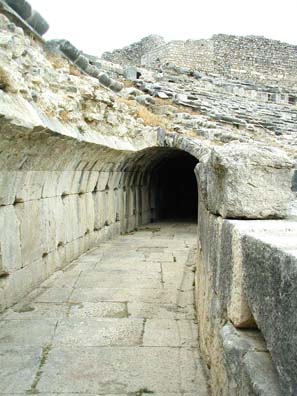 MILETUS: The vomitorium which spewed masses of departing spectators out of the seats at the end of shows.