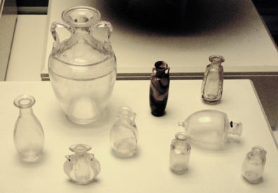 CADIZ: Roman glass. In the Museum of Fine Art and Archaeology, Cdiz.