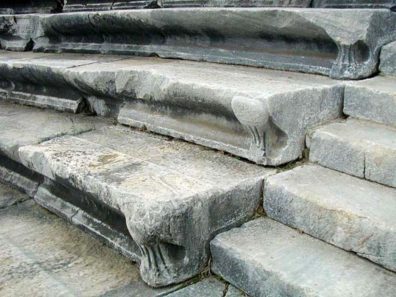 MILETUS: Theater seats. The curved bases helped to focus the sound in the vast theater.