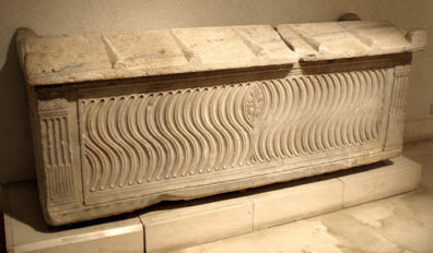 CADIZ: Roman sarcophagus. In the Museum of Fine Art and Archaeology, Cadiz.