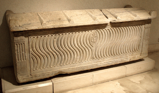 CADIZ: Roman sarcophagus. In the Museum of Fine Art and Archaeology, Cadiz.