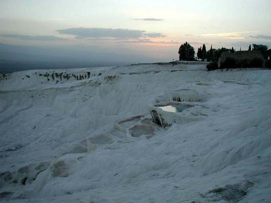 PAMUKKALE: People take special hikes at sunset to catch the eerie glowing of the cliffs in the dusk.