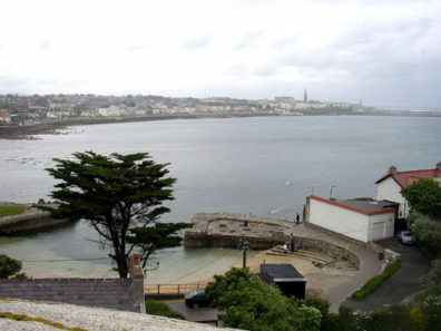 SANDYCOVE: View of Dun Laoghaire (pronounced "Dun Leary") from the top of the tower.