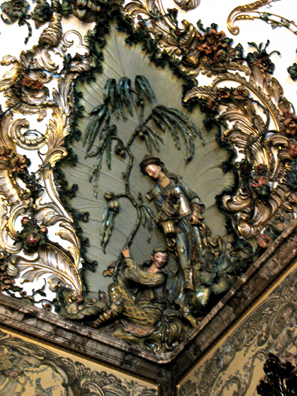 MADRID: Porcelain was invented in China and remained for a long time associated with it. Here the rococo decorations reflect ideas about the romantic Orient in plaster relief by Jos Gricci. It houses the royal porcelain collection.