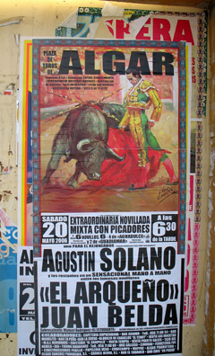 ARCOS DE LA FRONTERA: Bullfight poster.