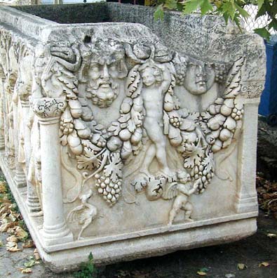 AFRODISIAS: Another tomb--finished--with lively decoration.