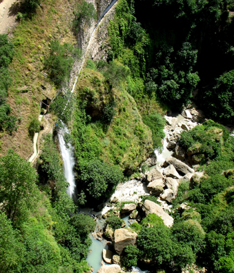 RONDA: Overlooking the stream below the city.