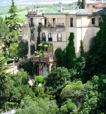 RONDA: Villa hanging off a cliff.