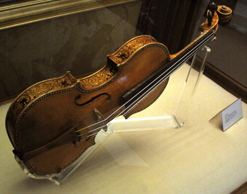 MADRID: The music room contains a fabulous collection of instruments, including a Stradivarius string quartet . . .