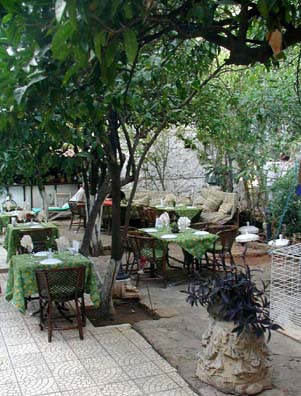 ANTALYA: Excavating the villa courtyard, Perla uncovered the Classical capitals now displayed in the courtyard (lower right). They were documented and registered with the local museum but reside here for the enjoyment of her guests.