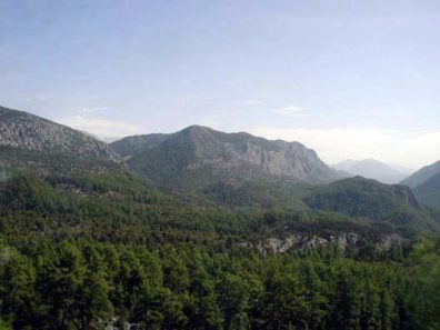 PHASELIS: This is the only shot we managed out the bus window. It gives a glimpse of the spectacular mountains between Antalya and Konya.