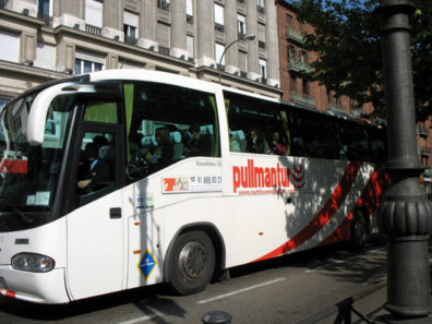 MADRID: Pullman, Washington is named after Pullman, Illinois, which was named after its founder, George Pullman, inventor of the air brake and railroad sleeping car. The latter became known as "Pullman cars," and the name was extended to buses and even hots advertising traveler comfort around much of the world. This bus was driving tourists past the Praado Museum in Madrrid. “Pullman” has come to mean “travel in comfort,” and there are all sorts of tour companies, hotels, vans, buses, etc. called “Pullman” as well.