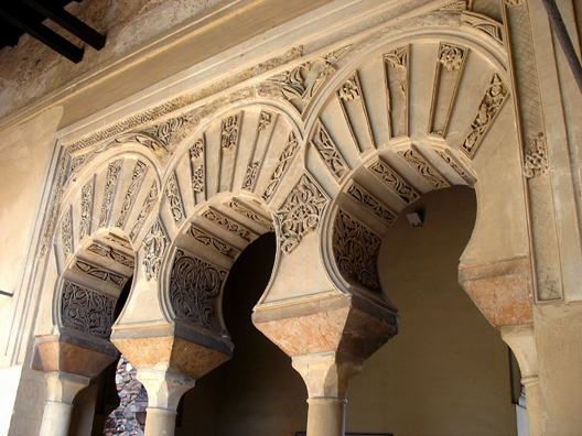MALAGE: More arches, with some of their plaster decoration crumbled away.