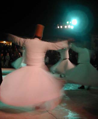 KONYA: Elsewhere whirling is presented as an entertainment in dance recitals and even in one outdoor cafe in Istanbul. We were very fortunate to stumble on this relatively rare occasion where we could experience the real thing. There was no obvious publicity for this ceremony; our hotel staff had no idea it was Rumi's birthday.