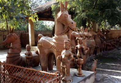 The National Handicrafts and Handlooms Museum is a remnant of the Asia '72 exhibition, and features all manner of traditional popular art. I was impressed enough to buy the catalog. These handmade pottery figures were charming.