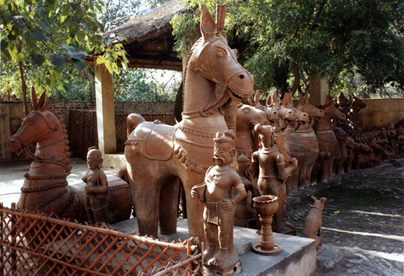 The National Handicrafts and Handlooms Museum is a remnant of the Asia '72 exhibition, and features all manner of traditional popular art. I was impressed enough to buy the catalog. These handmade pottery figures were charming.