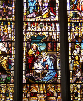 KILKENNY: A close up of the stained glass.