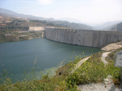 LAS ALPUJARRAS: We then headed north into hilly region of Las Alpujarras. Alongside the road were vast greenhouses covered in plastic. Acre after acre of white plastic shields crops from the fierce Andalucian sun. All those people and all that agriculture in a naturally dry region need a lot of water, and much of it is supplied by this dam.