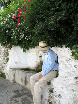 LAS ALPUJARRAS: Some of it winding up in fountains like this.