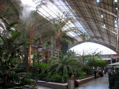 MADRID: When the Spanish built a modern replacement for their ornate Madrid railway station (the first built in the country), they preserved the old structure and turned it into a huge tropical conservatory which makes a very relaxing setting for travelers to pass through on their way to the trains. Mist machines moisten the air.