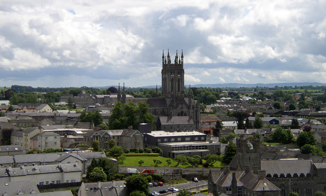 KILKENNY: View of St. Mary's from the top of St. Canice's tower.