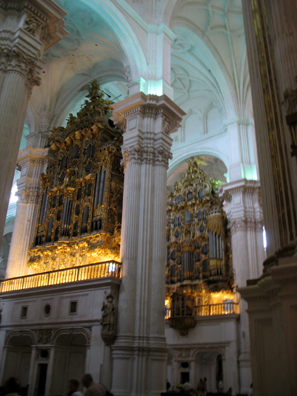 GRANADA: The organ in the cathedral.