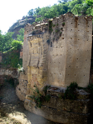 GRANADA: Remains of an ancient Roman bridge across the Rio Darro.