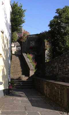 KILKENNY: St. Canice's Steps (1614) leading to the cathedral.