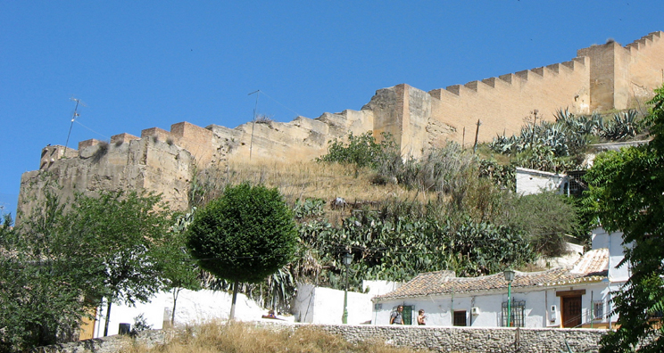 ALHAMBRA: View of the wall surrounding the Alhambra.