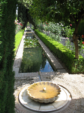 ALHAMBRA: Our tour began in the gardens of the Generalife, the summer palace located just up the hill from the Alhambra proper.