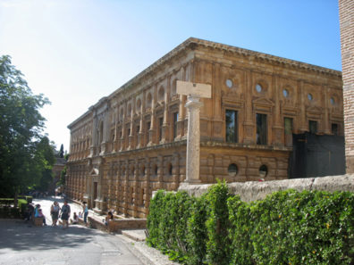 ALHAMBRA: The Palace of Carlos V, its Renaissance architecture oddly out of step with its Moorish surroundings.