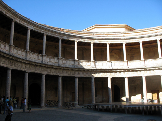 ALHAMBRA: The unusual circular courtyard inside the palace.