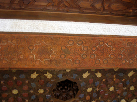 ALHAMBRA: The design of the restored ceilings is largely conjectural, but based on Moorish motifs.