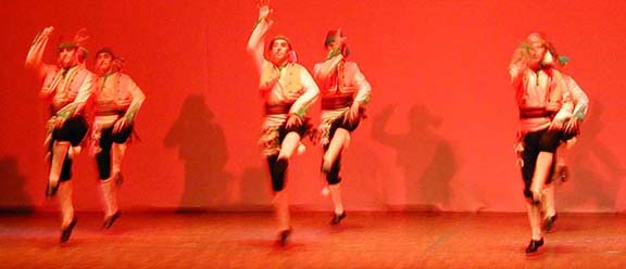 ISTANBUL: On our last evening in Istanbul we attended the rather glitzy "Dances of Colors" show, lavishly costumed, with recorded music. Definitely aimed at tourists, but enjoyable, providing samples of Turkish dances ranging from Sufi whirling to belly dance. The traditional regional folk dances were the best.