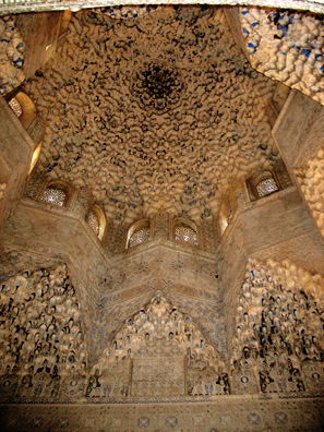 ALHAMBRA: The famous honeycomb domed ceiling, Sala de los Abencerrajes.