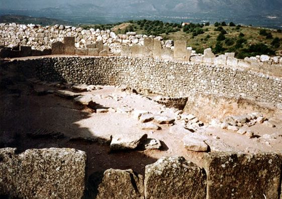 MYCENAE: The circular tombs just inside the gate where the golden treasure hoard was found.