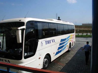 After three days in Istanbul, we began our travels around the country by taking a bus to visit the site of ancient Troy. Coincidentally, we wound up using the Truva ("Troy") bus line whose corporate symbol is the Trojan Horse.
