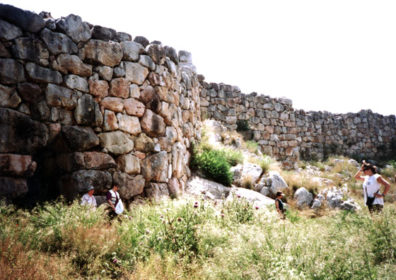 TIRYNS: The recently reopened site of ancient Tiryns was impressive, but the corridor polished by the many generations of sheep which were driven through it is now closed to the public.