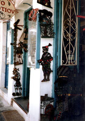 NAFPLION: Barbara led us to this famous shop where one of the few remaining trditional shadow-puppet makers (and performers) continues his craft. Zac and Catherine also told us about a great bakery where we had ice cream and Greek sweets.
