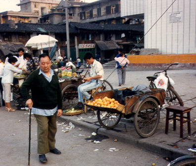 LESHAN: Orange vendors.