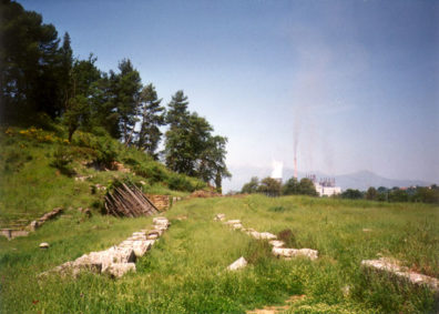 MEGALOPOLIS: But it was too hot to stay long, and the huge coal-fired power plants nearby rather spoiled the view, so we moved on.