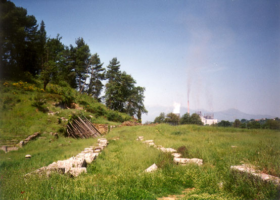 MEGALOPOLIS: But it was too hot to stay long, and the huge coal-fired power plants nearby rather spoiled the view, so we moved on.
