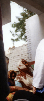 These women had been listening to a priest chanting, but happily switched to drumming and chanting songs in honor of the visitors who surrounded them. The priest was somewhat miffed. This was a very lively, stirring performance. . These women were shy about showing their faces, but eager to show off their singing, which was wonderful. The threshold of this temple was spread with a fresh layer of purifying liquefied cow dung. Many of us considered this impromptu visit as the high point of our trip.