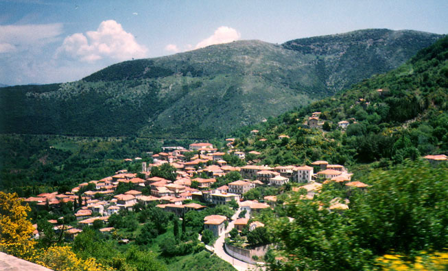 ARCADIA: A typical Arcadian town on the way to Bassae.