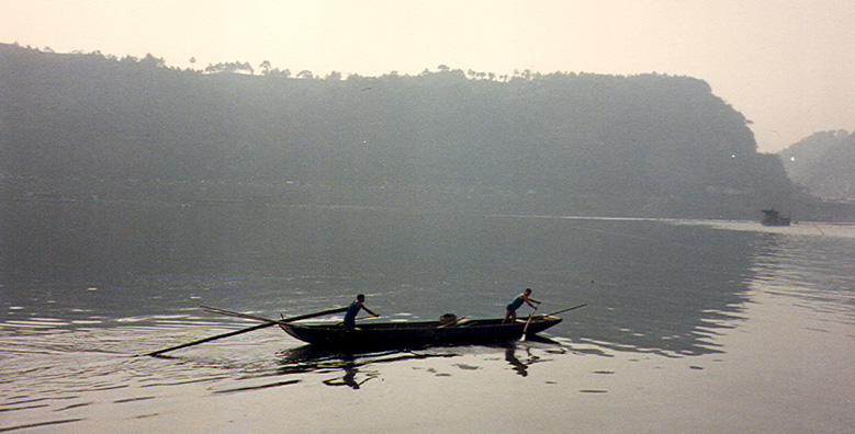 LESHAN: Boat on the river.