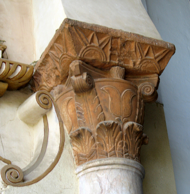 CORDOBA: A capital on one of the pillars in the courtyard.