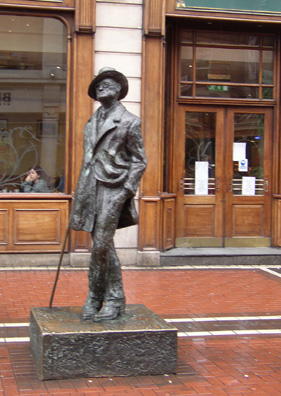 DUBLIN: This jaaunty portrait of Joyce by Marjorie Fitzgibbon is on North Earl Street, just off O'Connell Street.