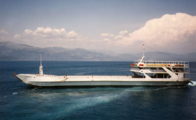 GULF OF CORINTH: We continued by ferry across the Gulf of Corinth.